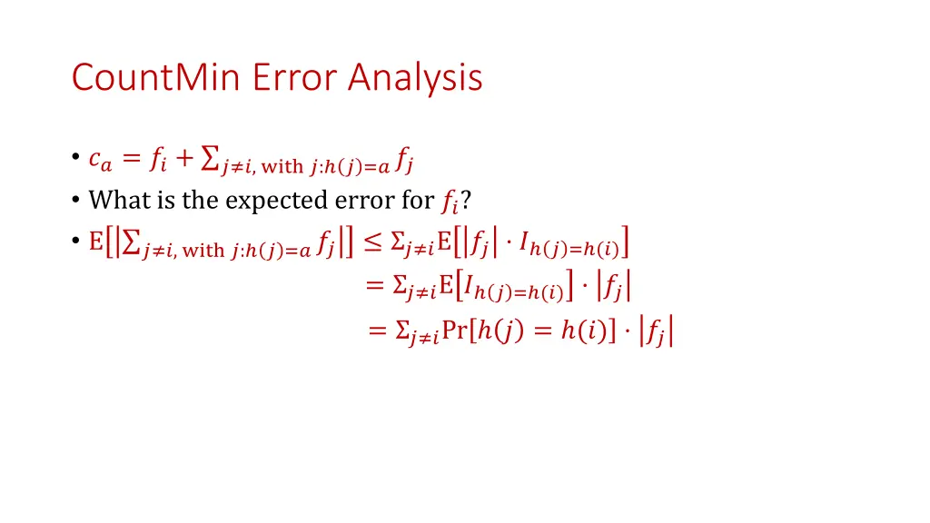 countmin error analysis 3