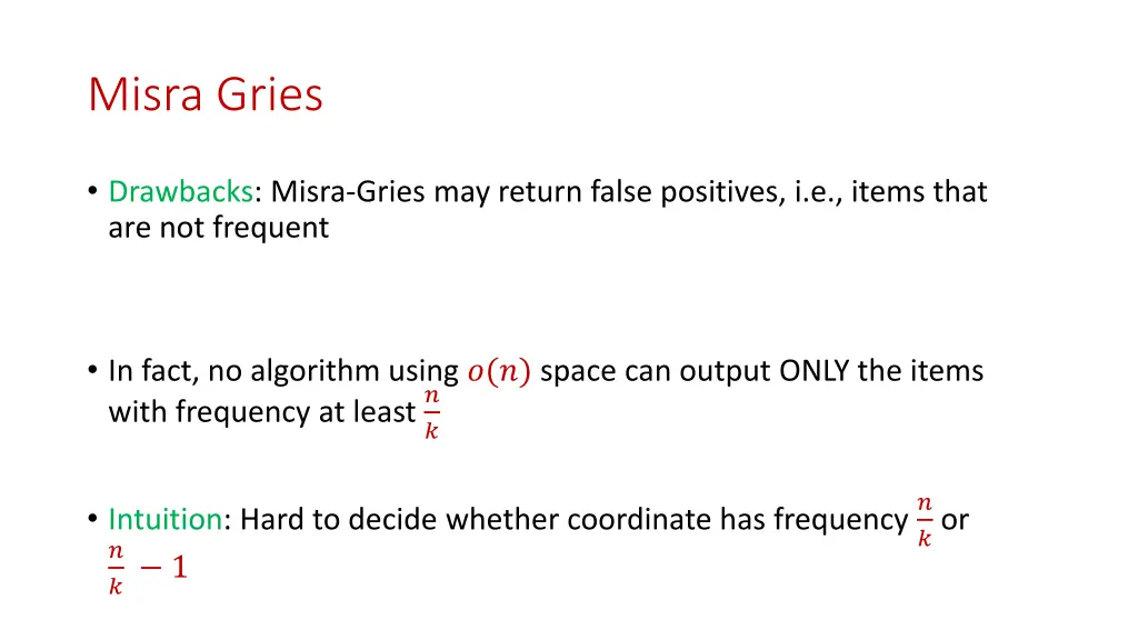misra gries 1