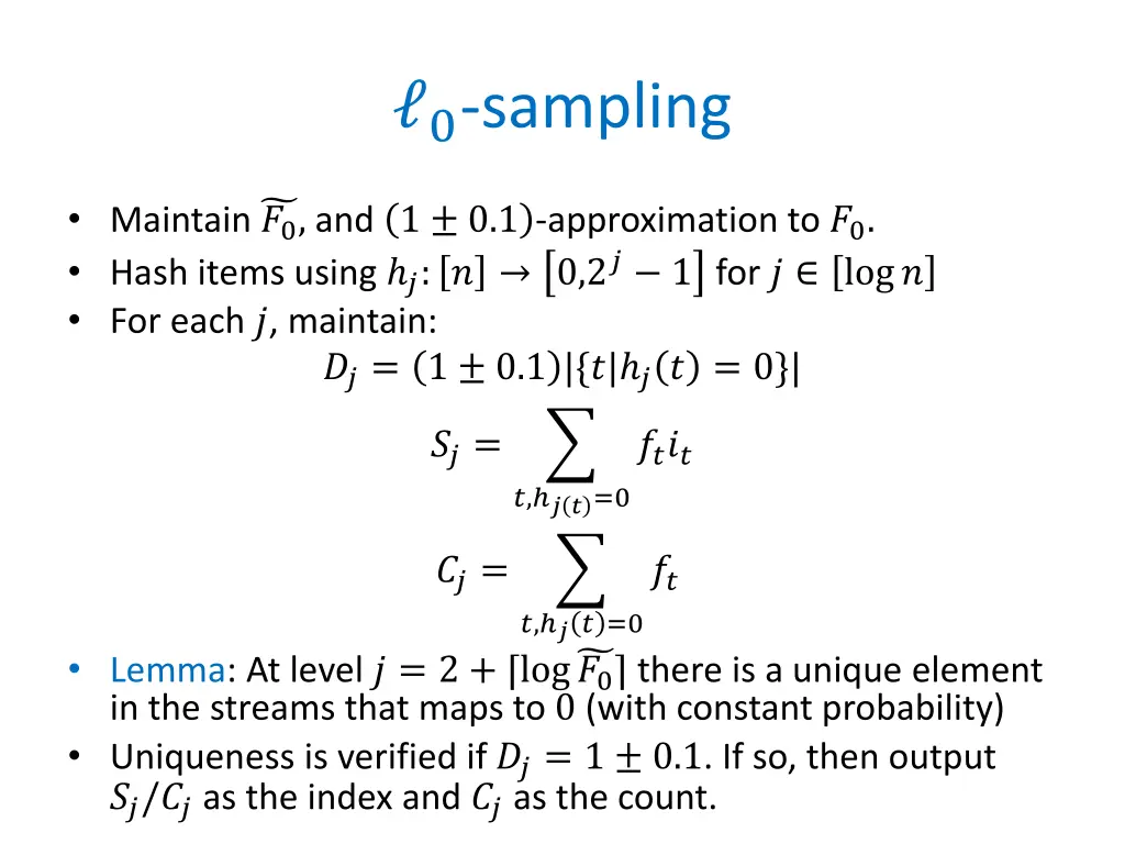 0 sampling