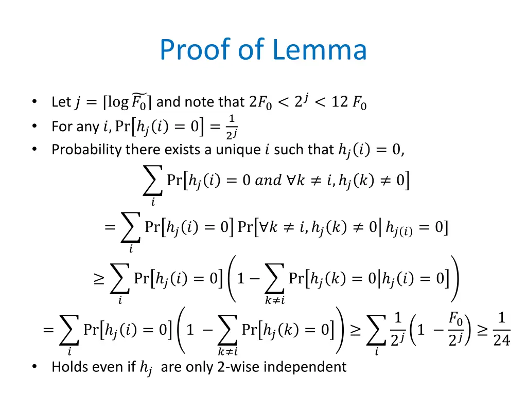 proof of lemma