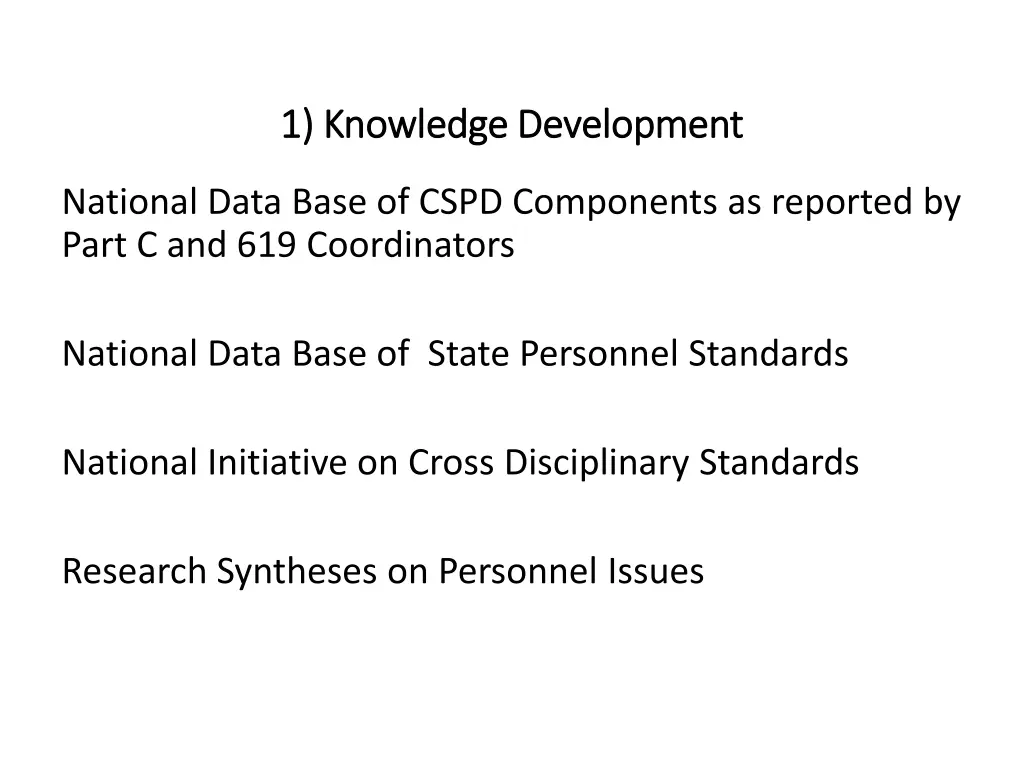 1 knowledge development 1 knowledge development