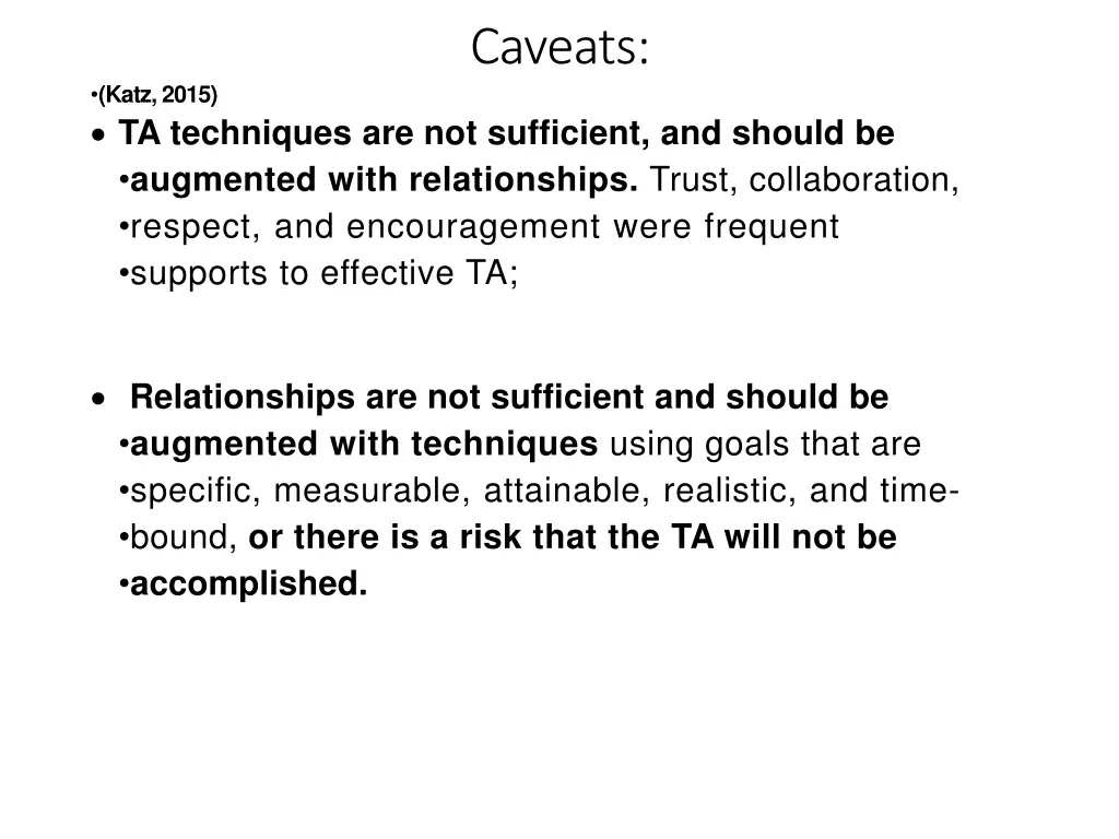 caveats