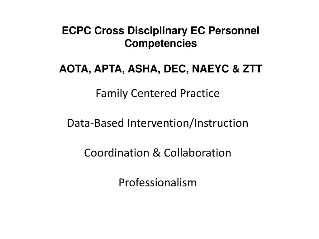 ecpc cross disciplinary ec personnel competencies