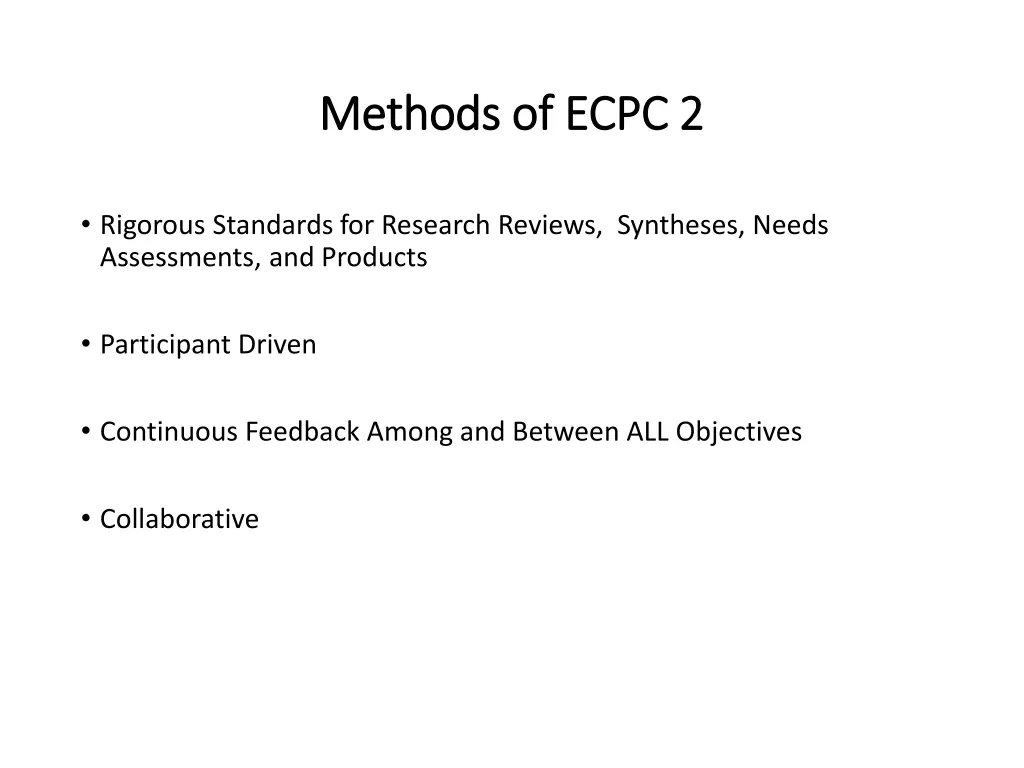 methods of ecpc 2 methods of ecpc 2