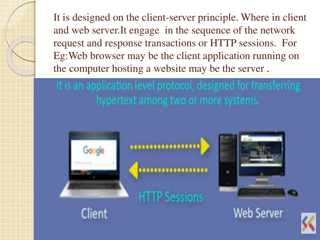 it is designed on the client server principle