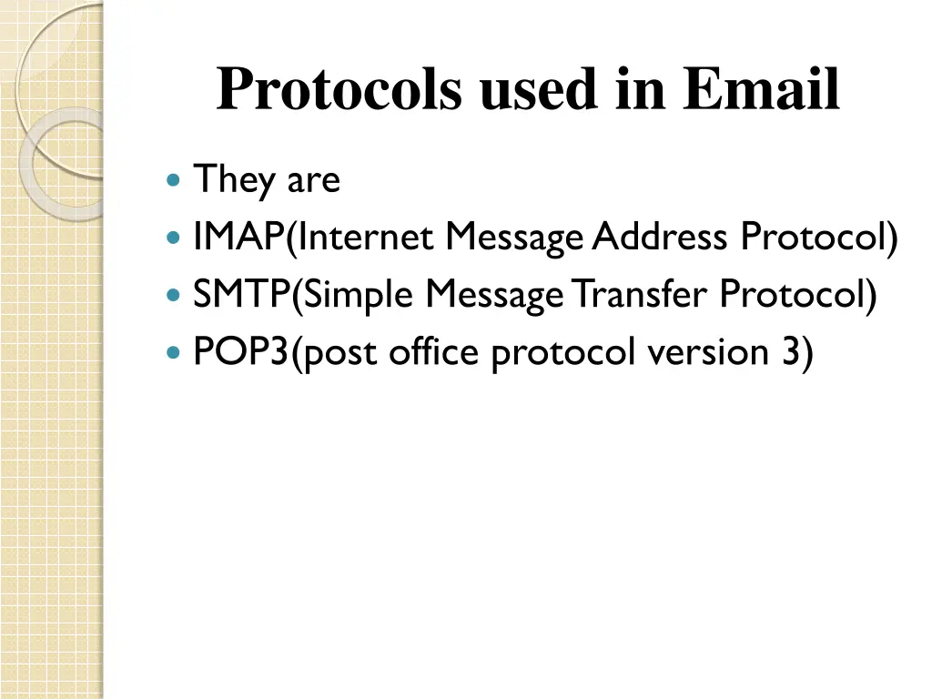 protocols used in email