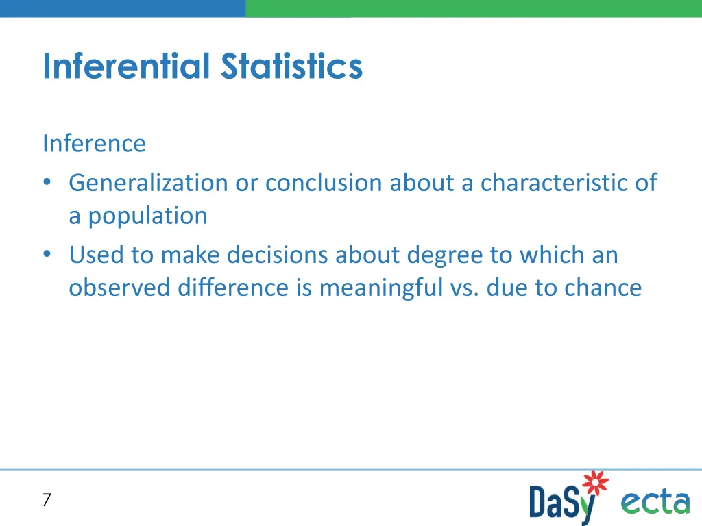 inferential statistics