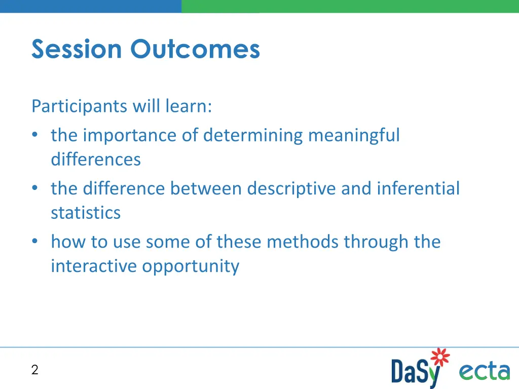 session outcomes