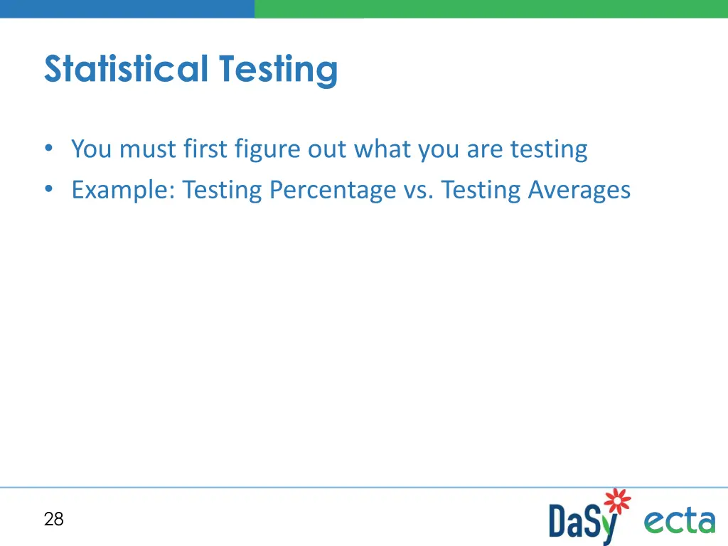 statistical testing