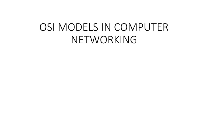 osi models in computer networking