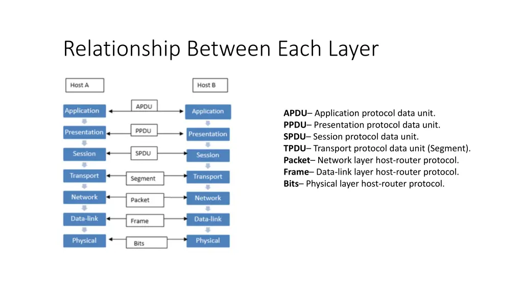 relationship between each layer