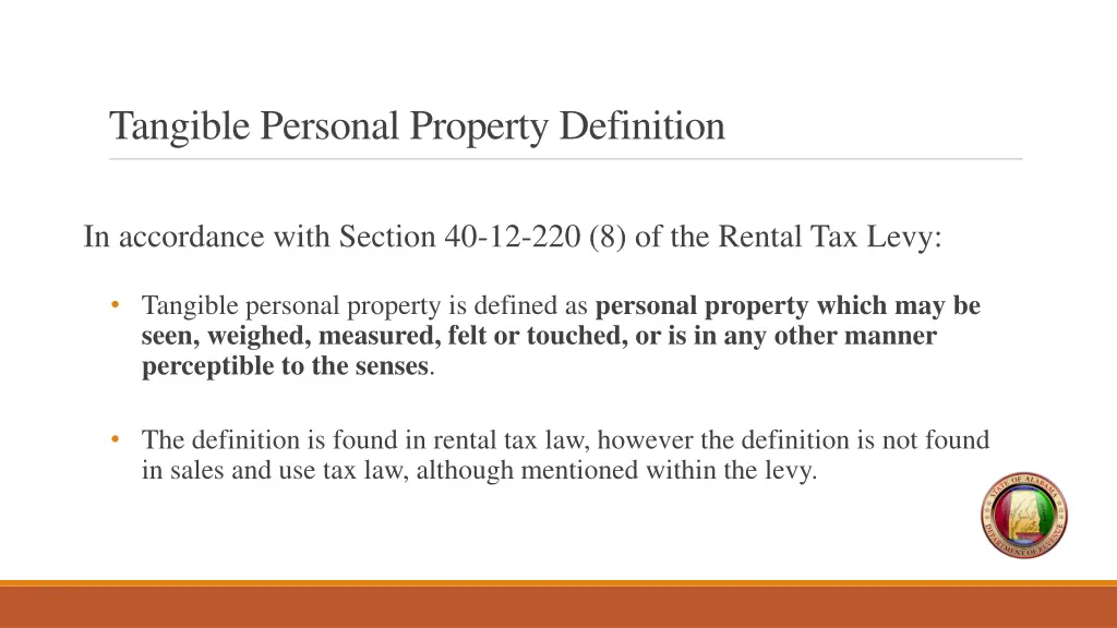 tangible personal property definition