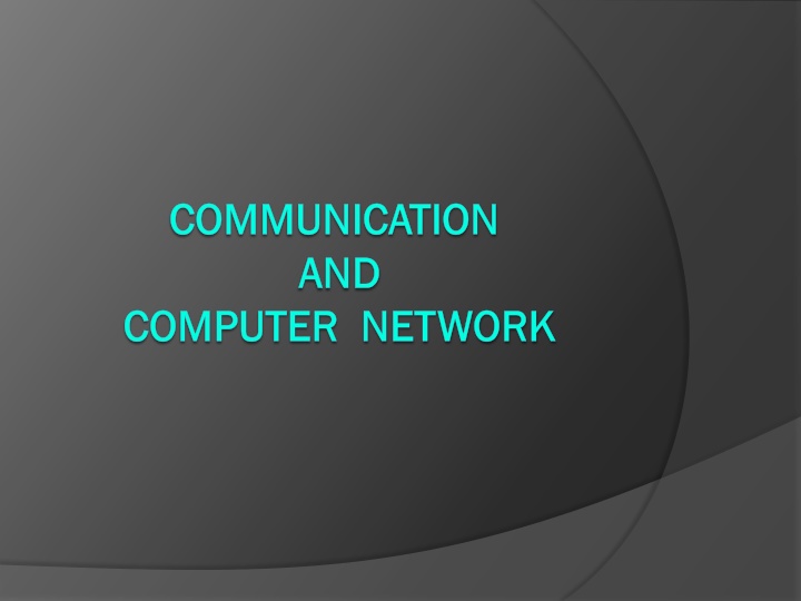 communication communication and and computer