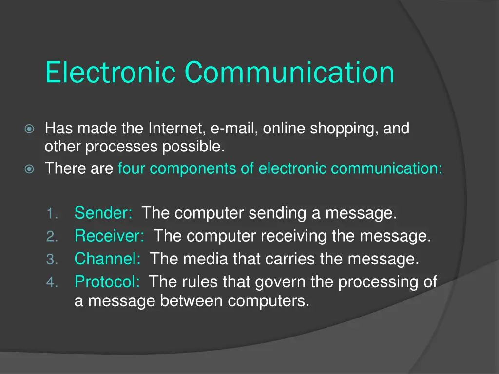 electronic communication