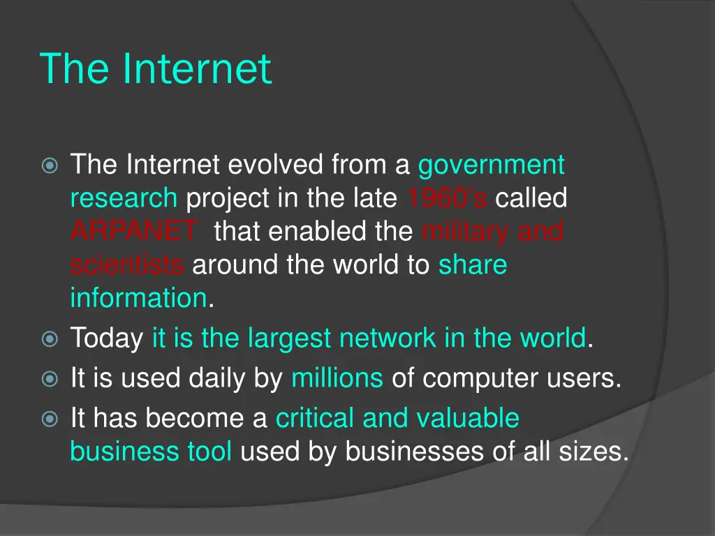 the internet
