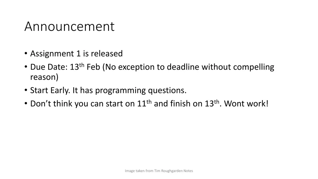 announcement
