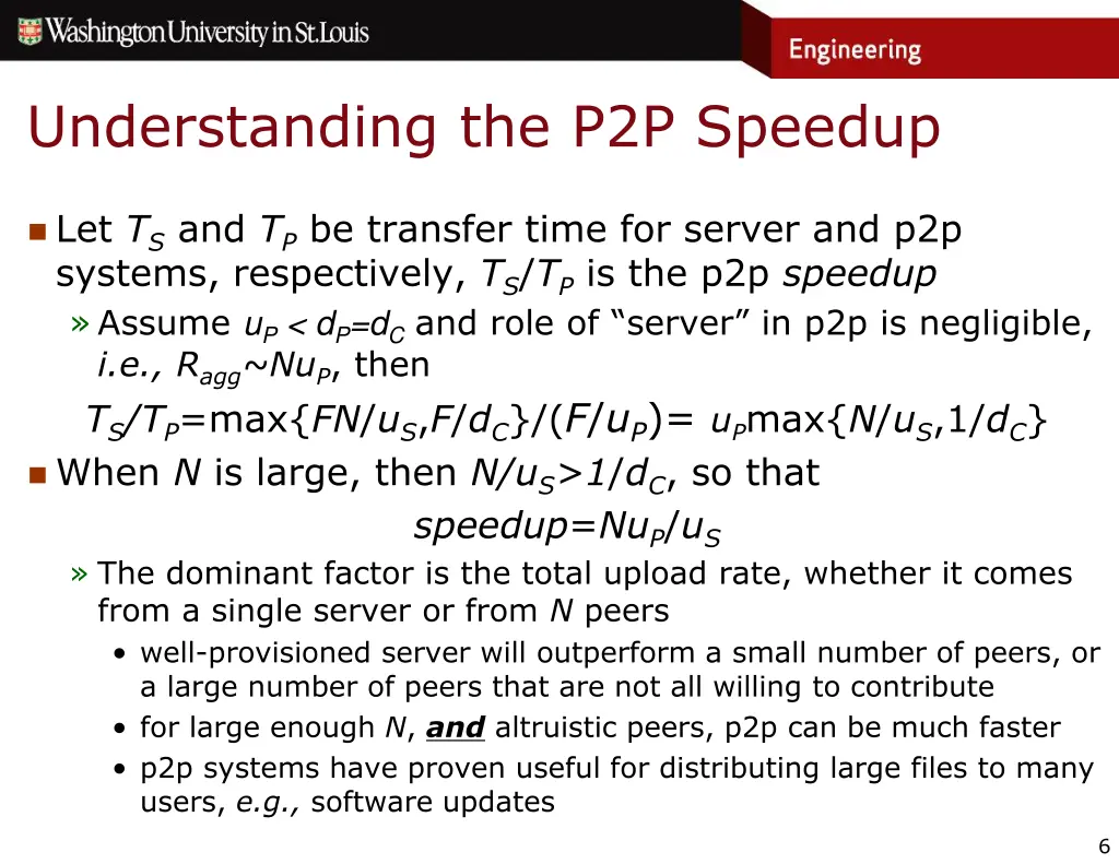 understanding the p2p speedup