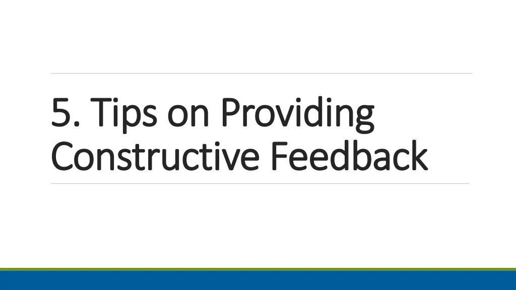 5 tips on providing 5 tips on providing