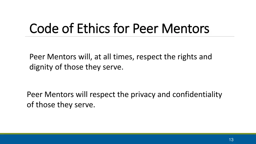 code of ethics for peer mentors code of ethics 2