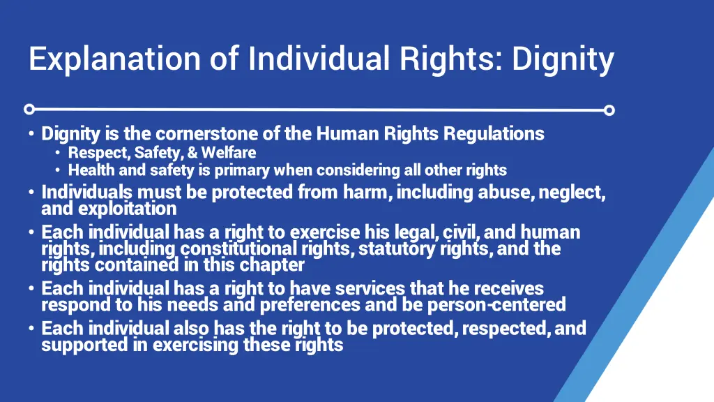 explanation of individual rights dignity