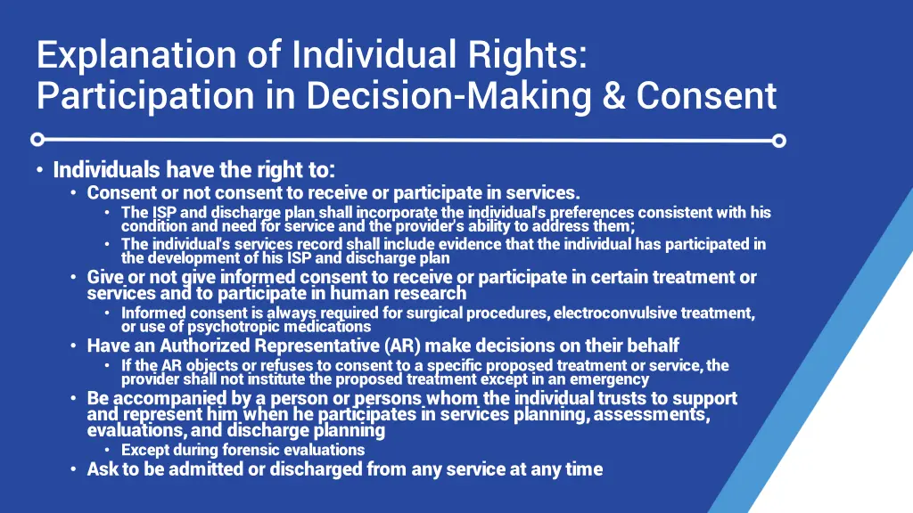 explanation of individual rights participation