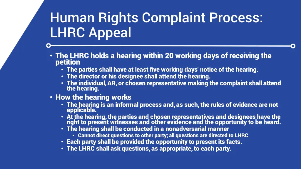human rights complaint process lhrc appeal 1