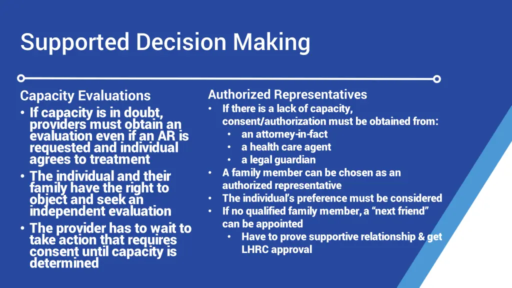 supported decision making
