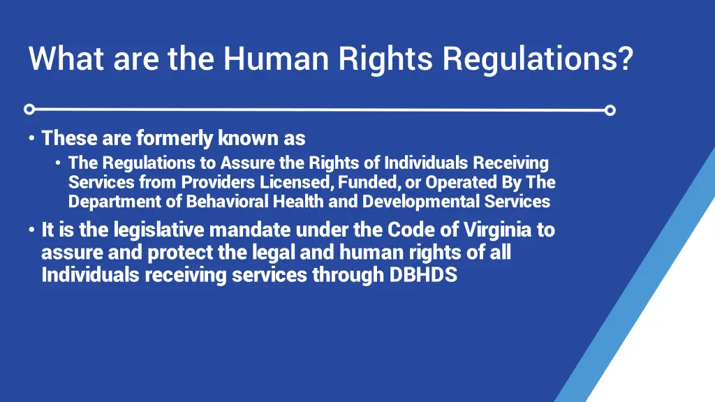 what are the human rights regulations