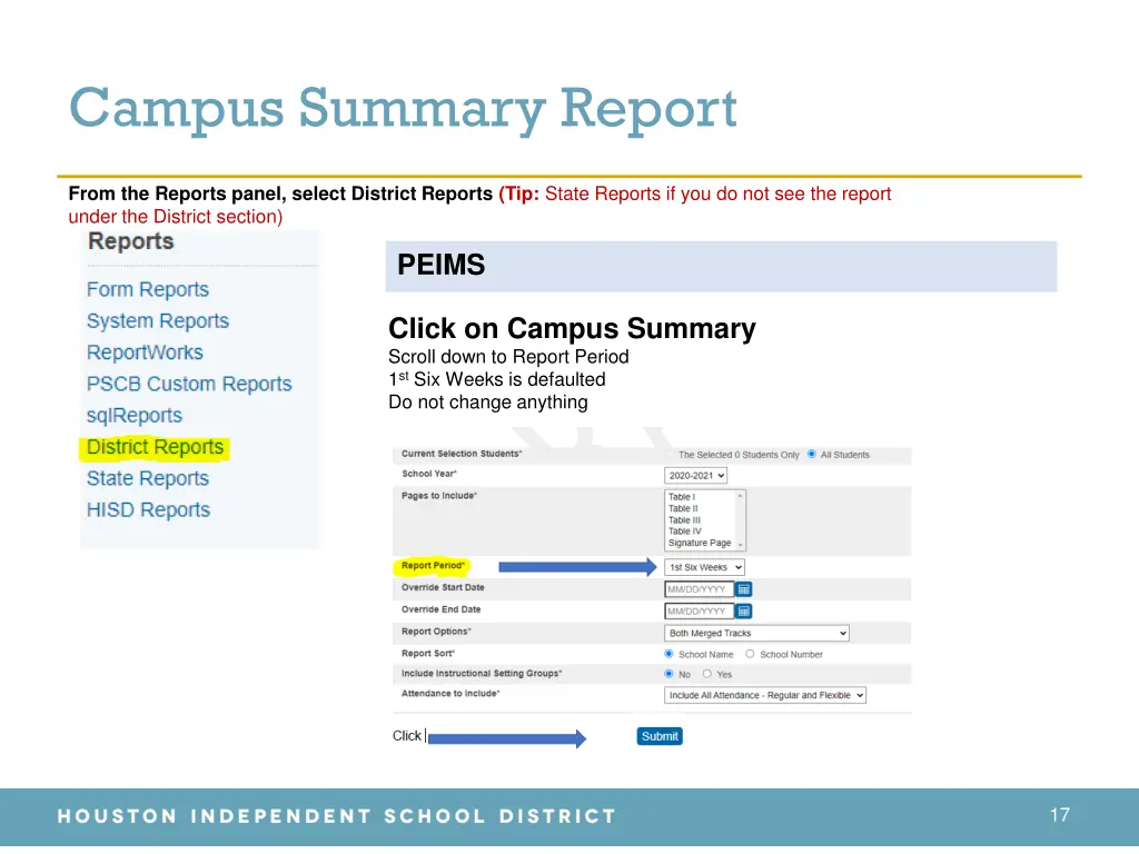 campus summary report