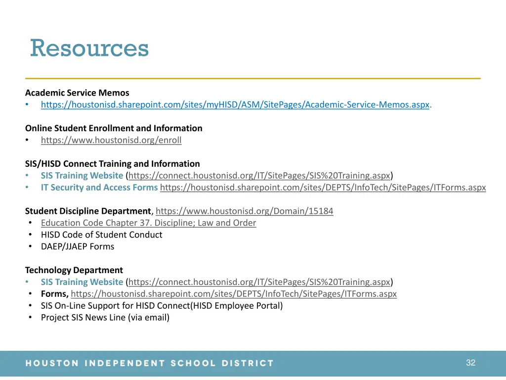resources