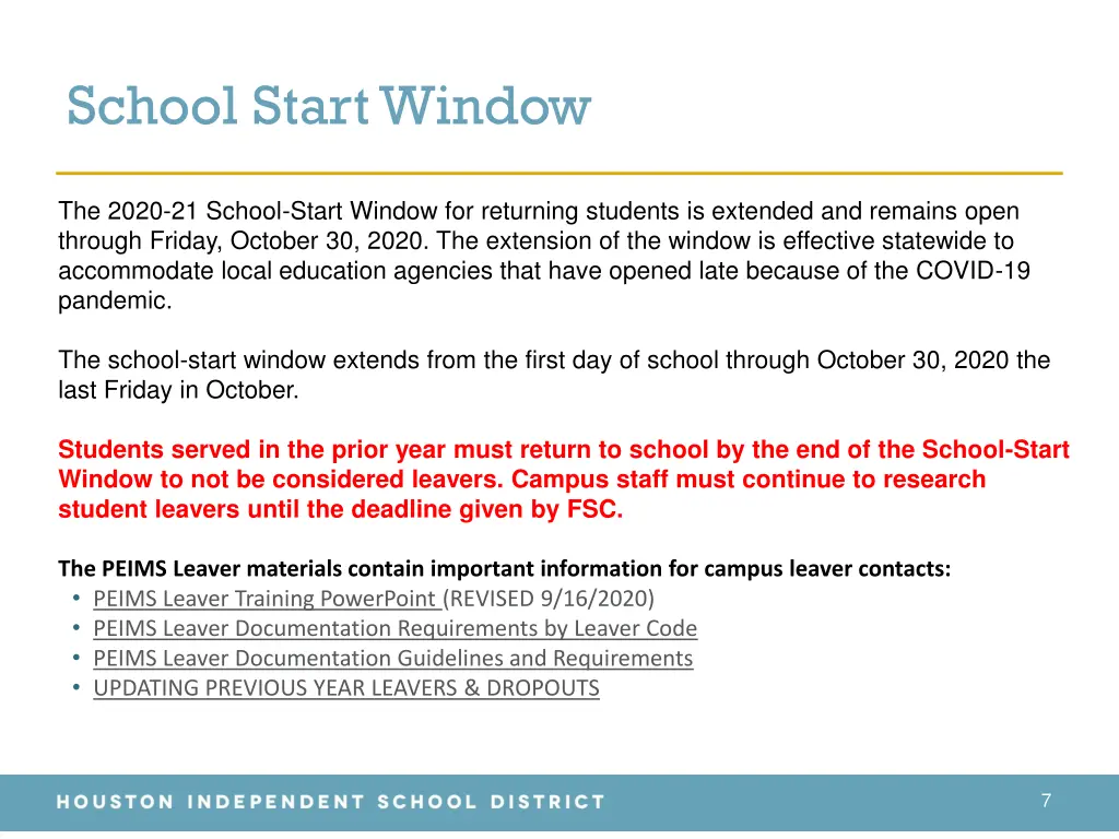 school start window