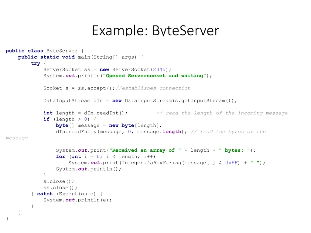 example byteserver