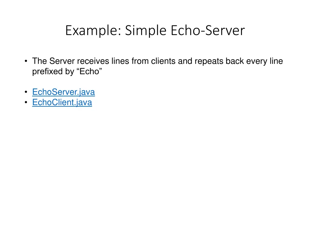 example simple echo server