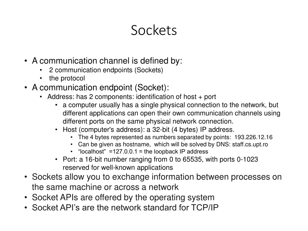 sockets