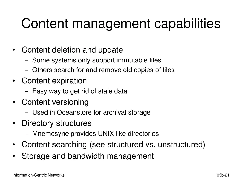 content management capabilities