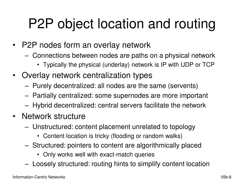 p2p object location and routing