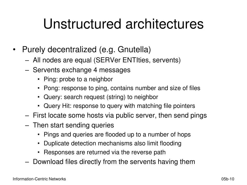 unstructured architectures 1