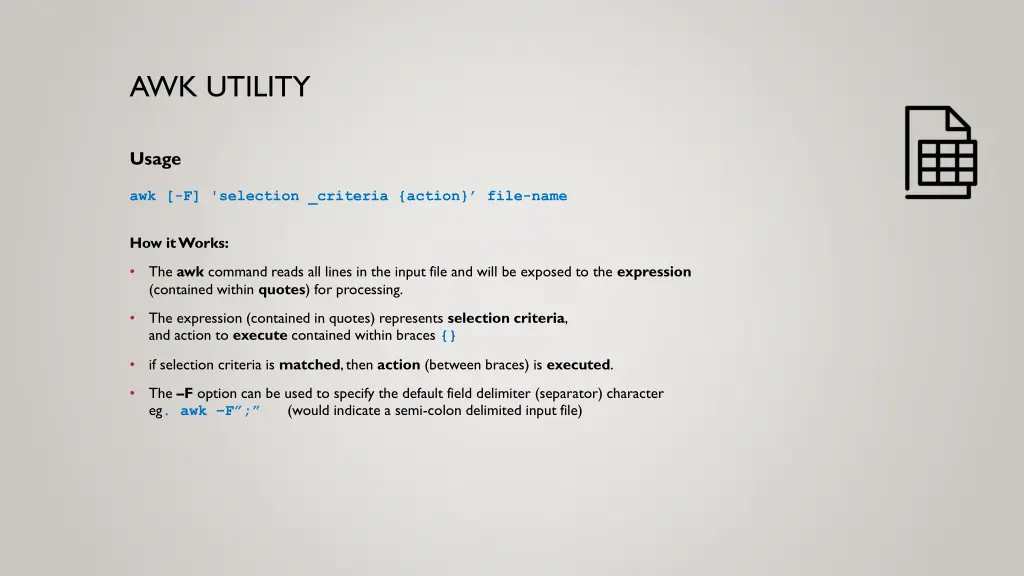 awk utility 1