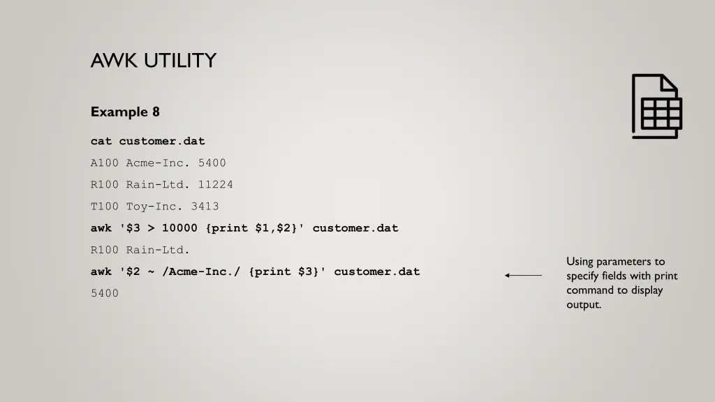 awk utility 13