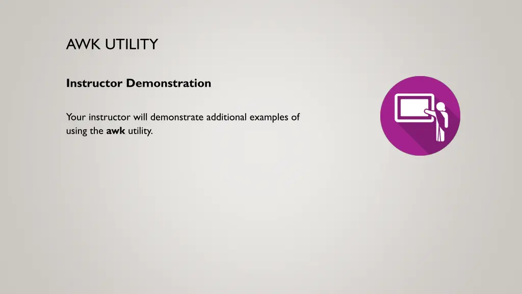 awk utility 17
