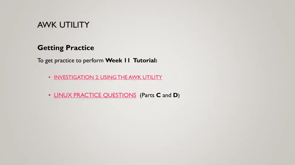awk utility 18