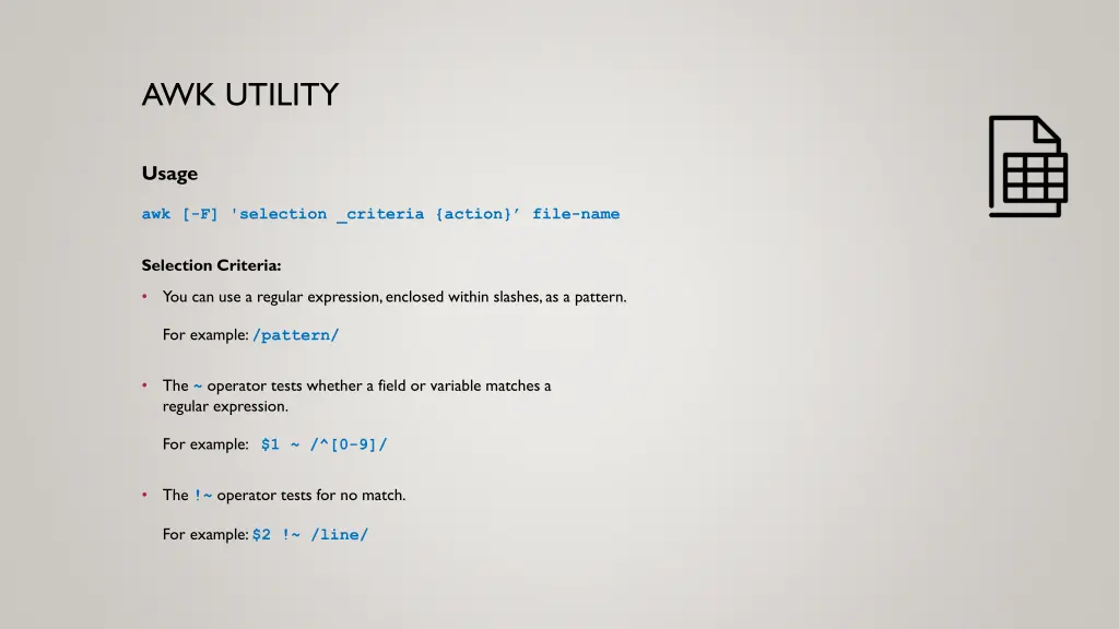 awk utility 2