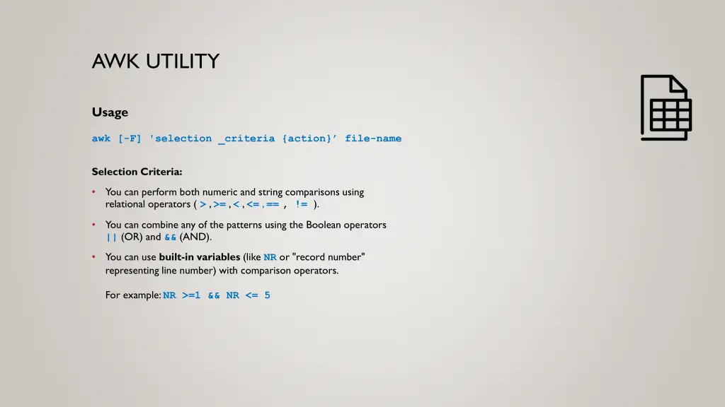 awk utility 3