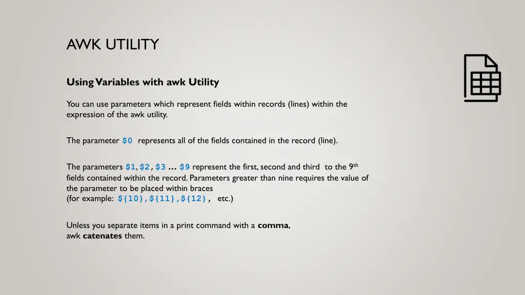 awk utility 8