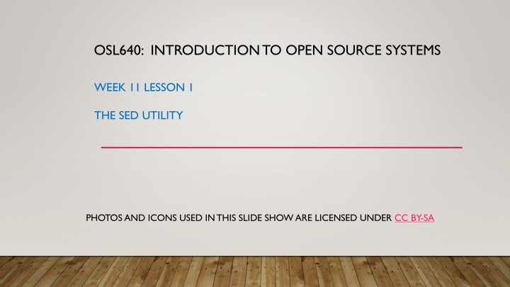 osl640 introduction to open source systems