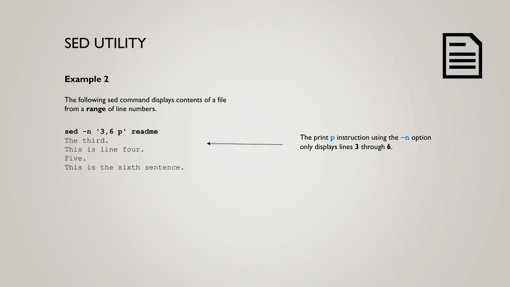 sed utility 5