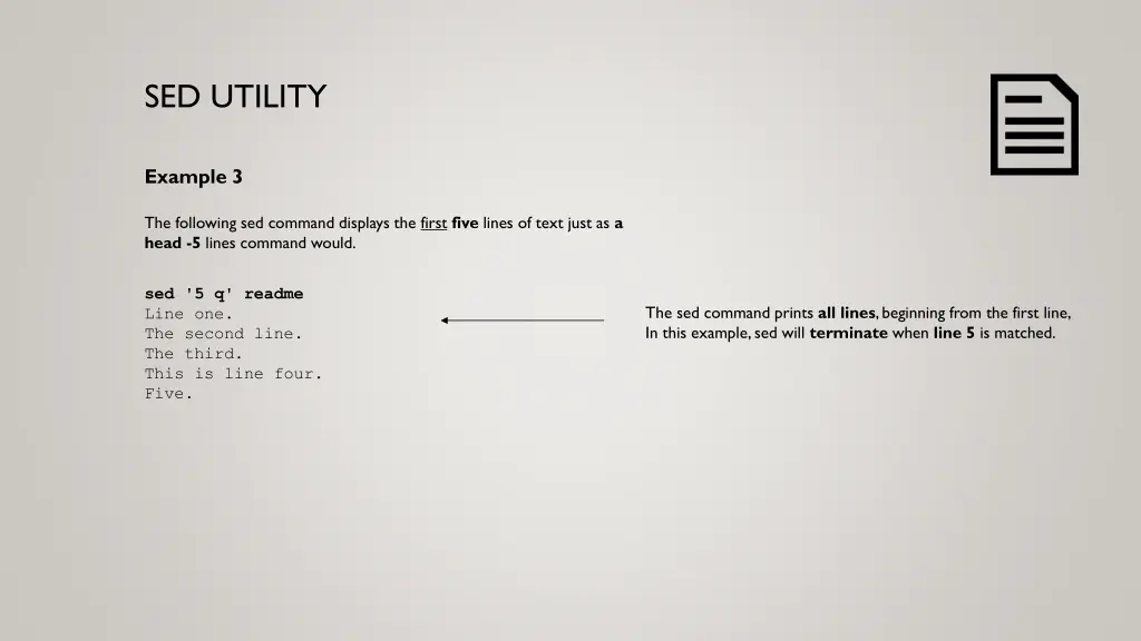 sed utility 6