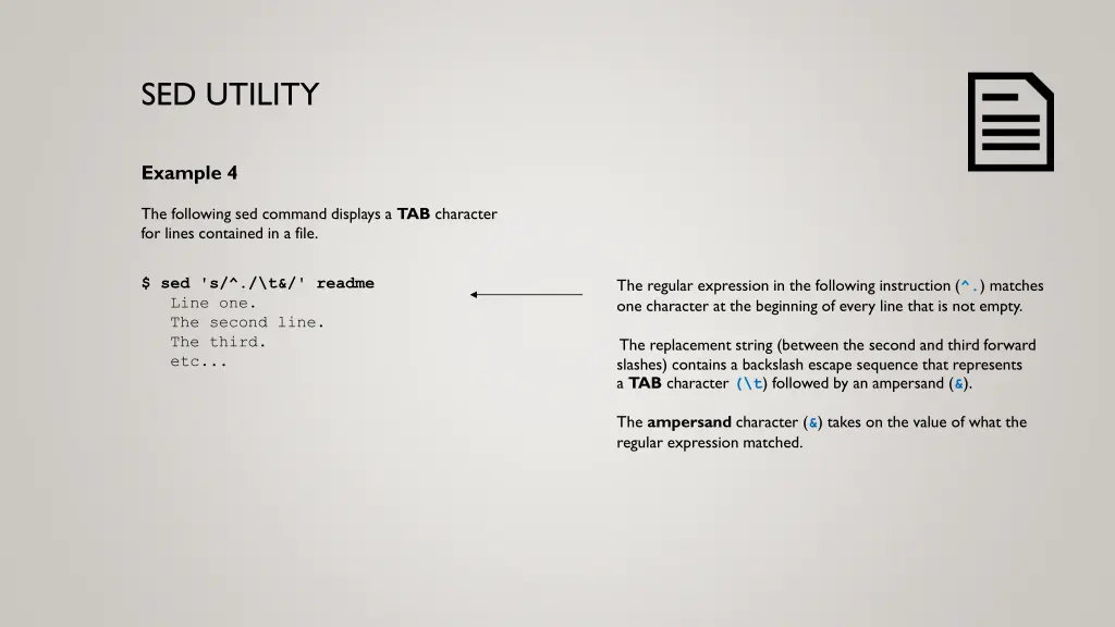 sed utility 7