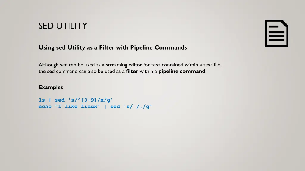 sed utility 9