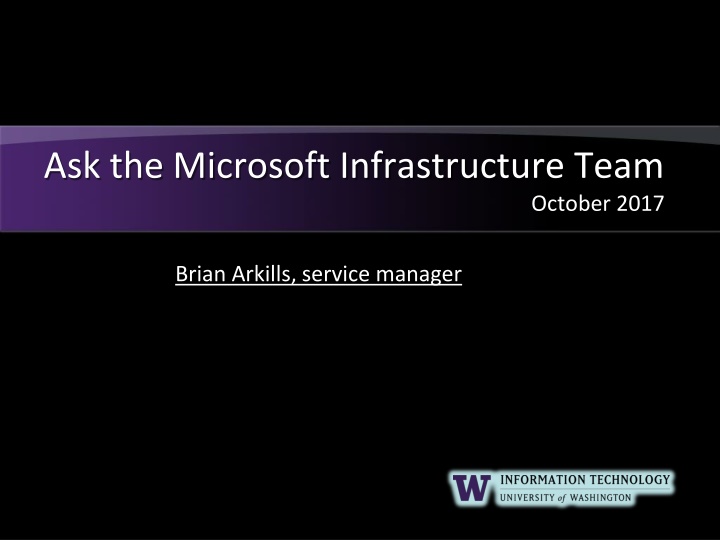ask the microsoft infrastructure team